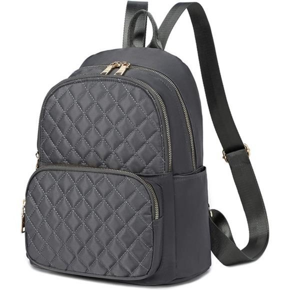 Gazigo Backpack for Women, Nylon Travel Backpack Purse Black - Picture 3 of 5